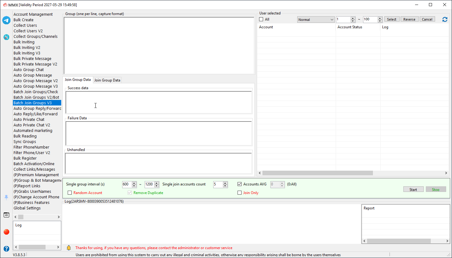 Batch Join Groups V3